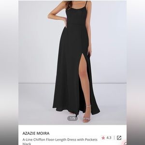 Black chiffon dress